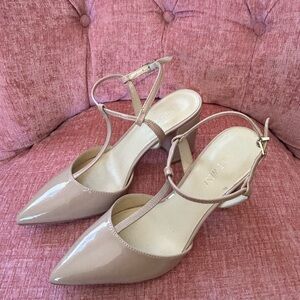 Nine West Nude Strappy Heels